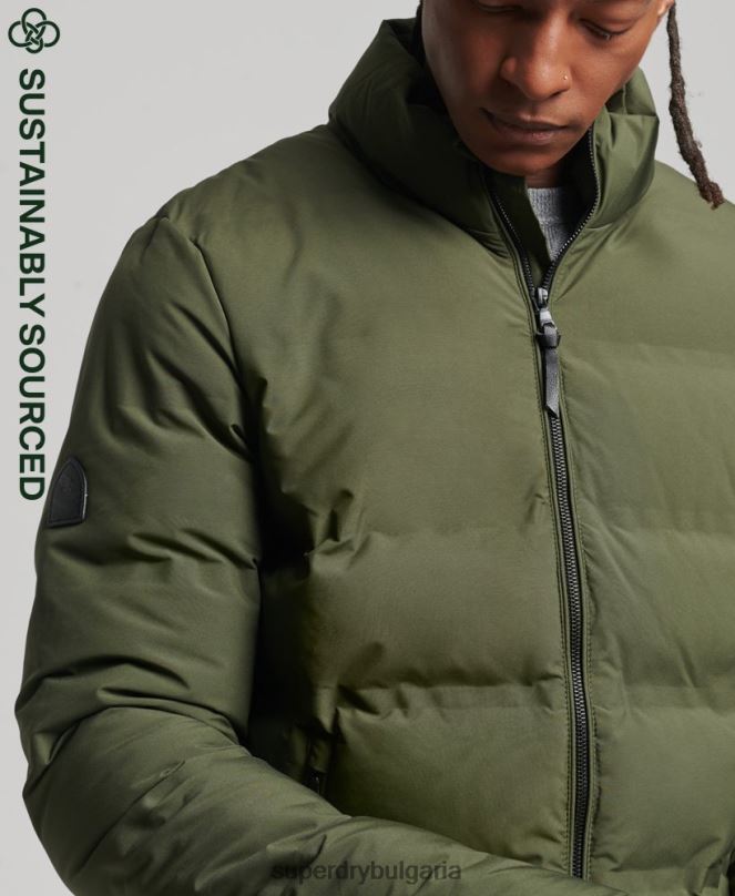 Superdry облекло N00H4621 каки мъже върховно радарно ватирано яке