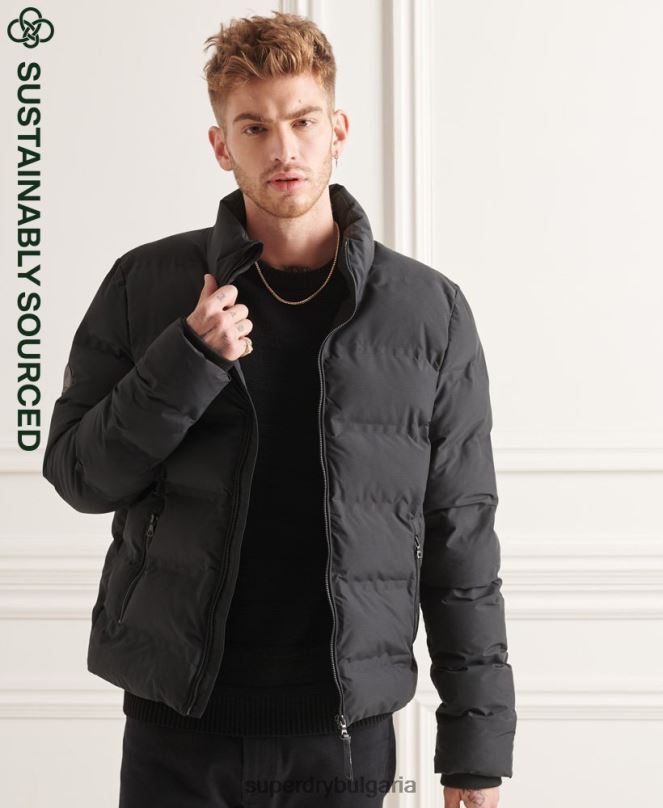 Superdry облекло N00H4622 черен мъже върховно радарно ватирано яке