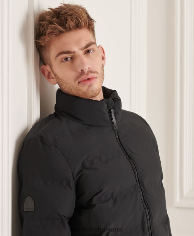 Superdry облекло N00H4622 черен мъже върховно радарно ватирано яке