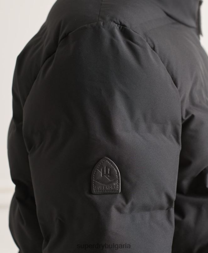 Superdry облекло N00H4622 черен мъже върховно радарно ватирано яке