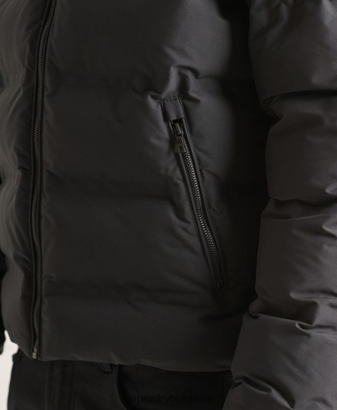 Superdry облекло N00H4622 черен мъже върховно радарно ватирано яке