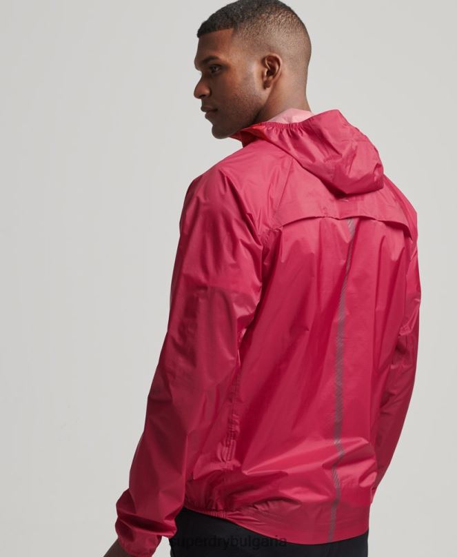 Superdry облекло N00H4623 червен мъже run леко водоустойчиво яке