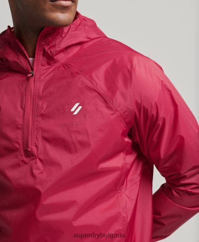 Superdry облекло N00H4623 червен мъже run леко водоустойчиво яке