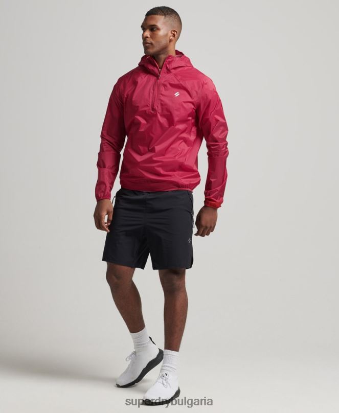 Superdry облекло N00H4623 червен мъже run леко водоустойчиво яке