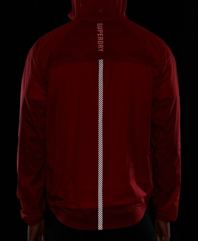 Superdry облекло N00H4623 червен мъже run леко водоустойчиво яке