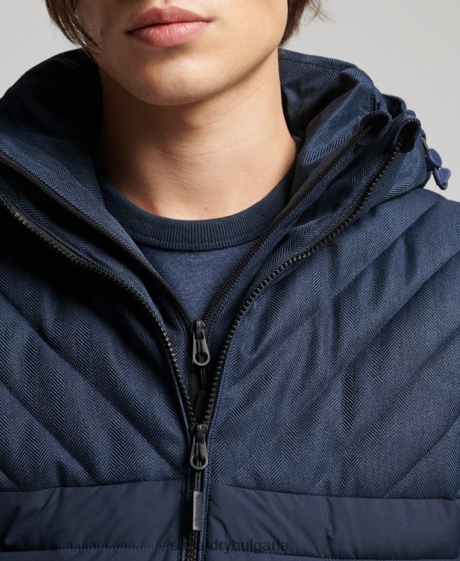 Superdry облекло N00H4625 военноморски флот мъже туид микс fuji яке