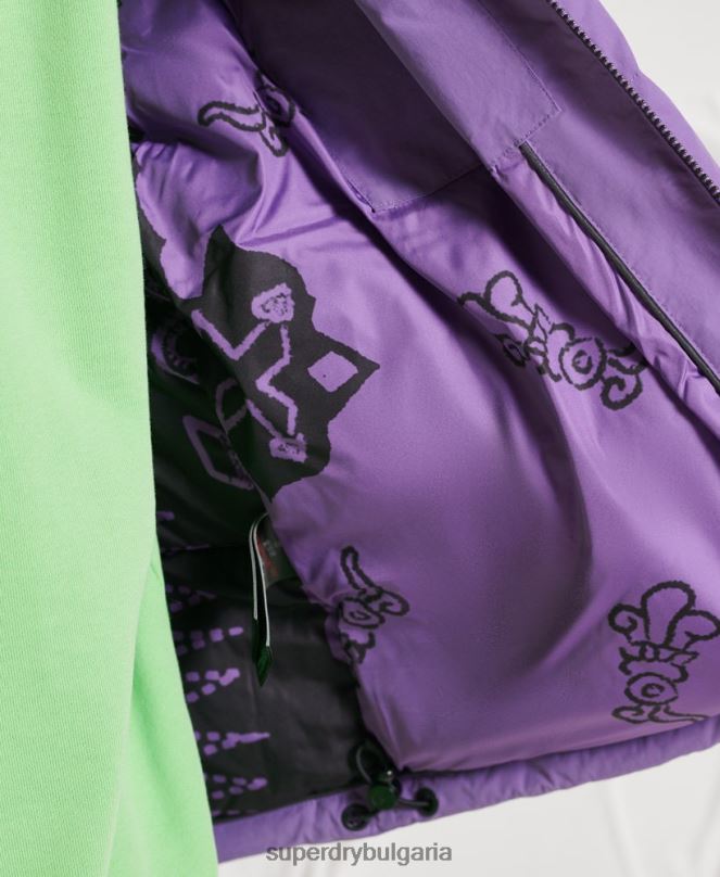 Superdry облекло N00H4629 лилаво мъже пухено яке yama-no-kami