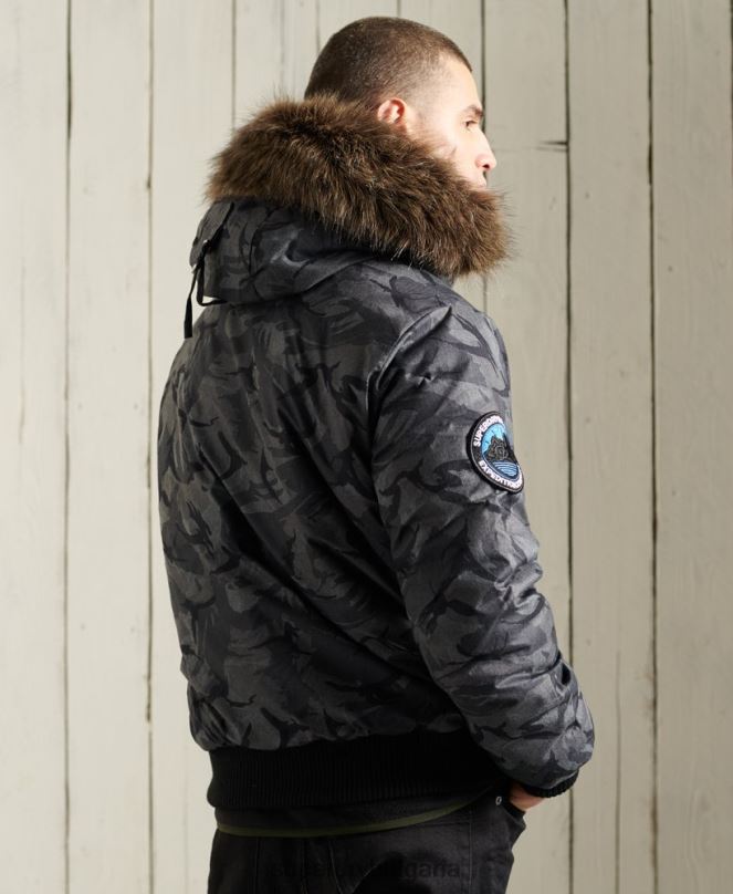 Superdry облекло N00H4631 сиво мъже бомбър яке Everest