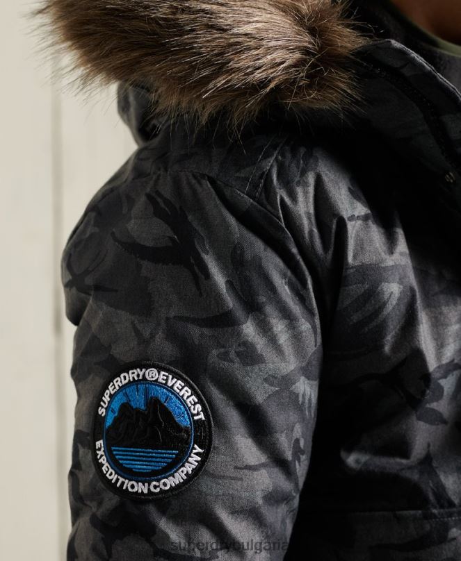 Superdry облекло N00H4631 сиво мъже бомбър яке Everest