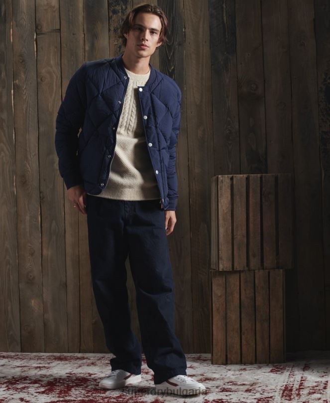 Superdry облекло N00H4632 син мъже сухо яке от патешки пух