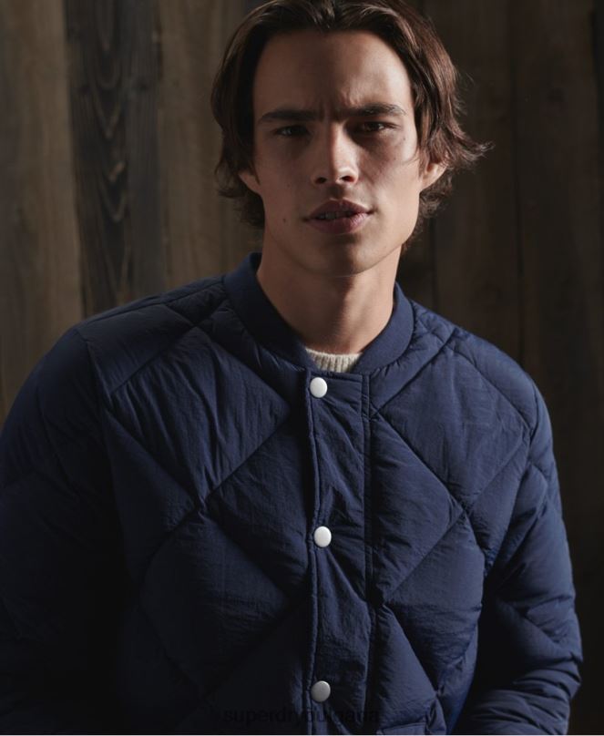 Superdry облекло N00H4632 син мъже сухо яке от патешки пух