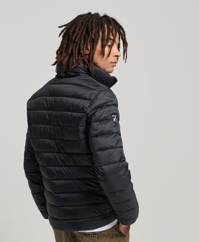 Superdry облекло N00H4633 черен мъже яке с класическо лого
