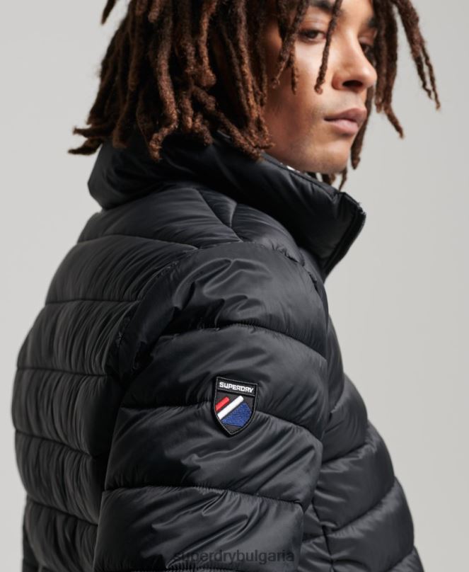 Superdry облекло N00H4633 черен мъже яке с класическо лого