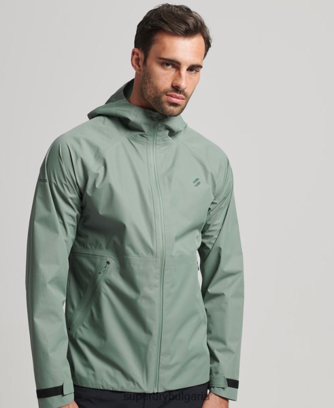 Superdry облекло N00H4635 зелено мъже водоустойчиво яке