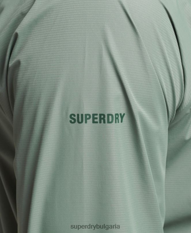 Superdry облекло N00H4635 зелено мъже водоустойчиво яке