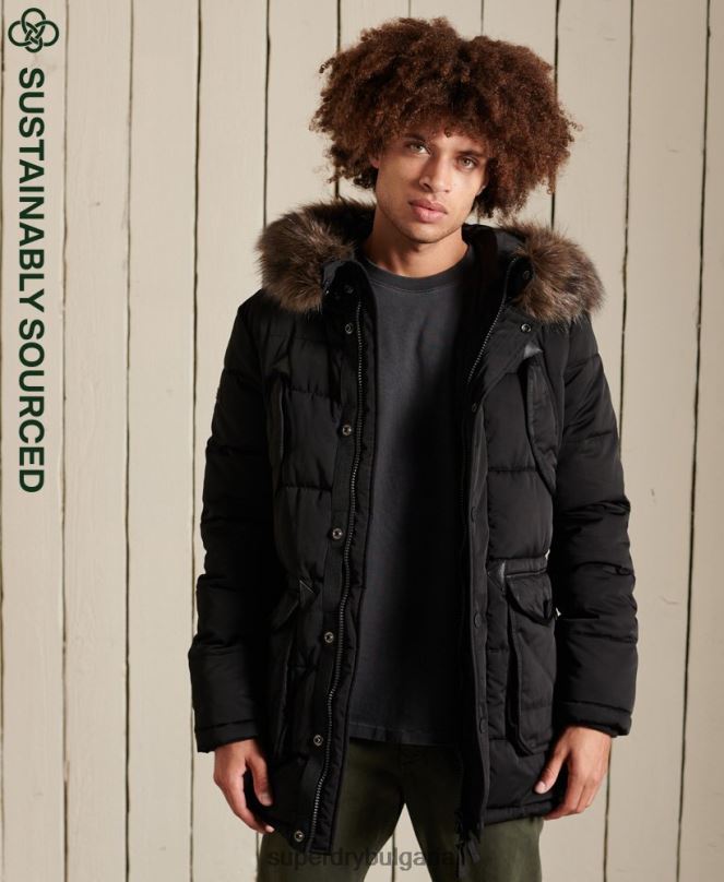 Superdry облекло N00H4636 черен мъже чинук парка