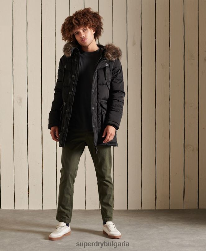 Superdry облекло N00H4636 черен мъже чинук парка