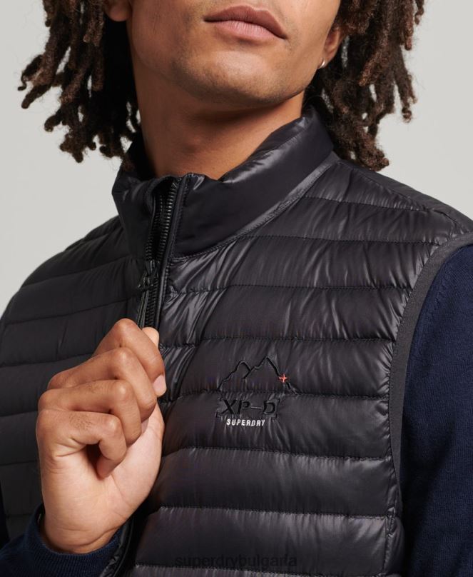 Superdry облекло N00H4637 черен мъже tech core down gilet