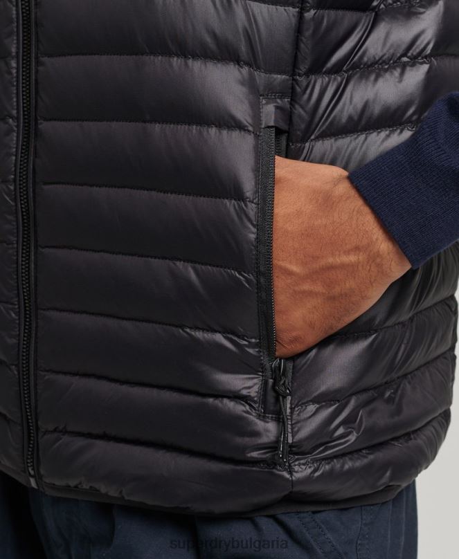 Superdry облекло N00H4637 черен мъже tech core down gilet