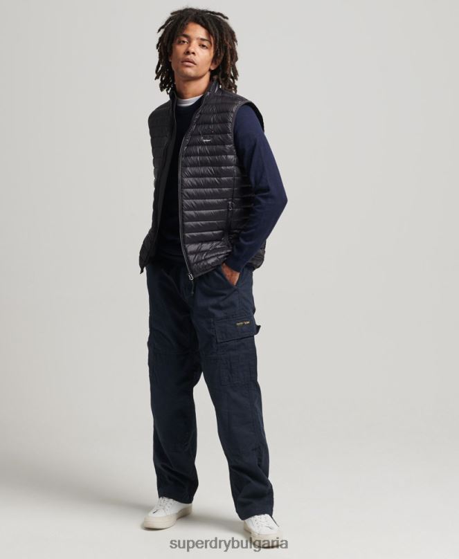 Superdry облекло N00H4637 черен мъже tech core down gilet
