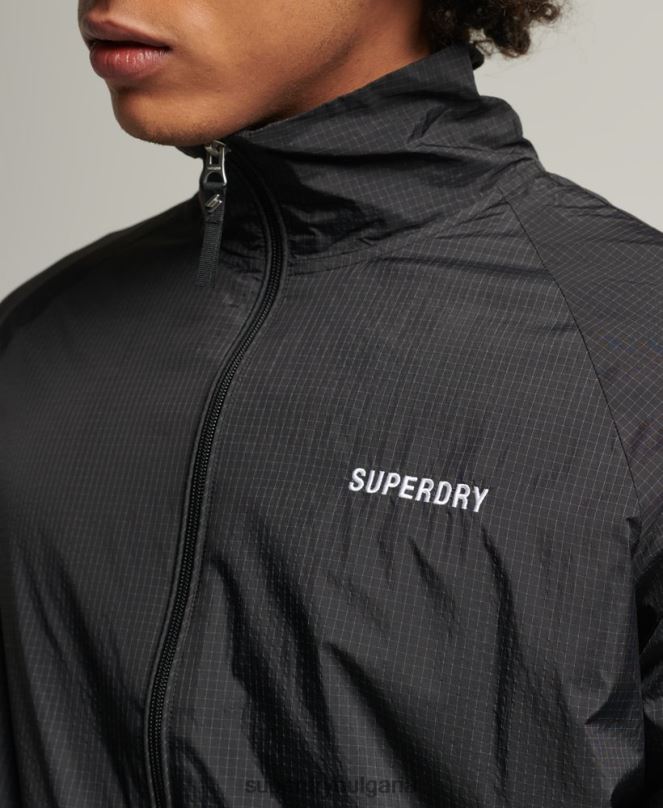 Superdry облекло N00H4638 черен мъже кодово спортно яке