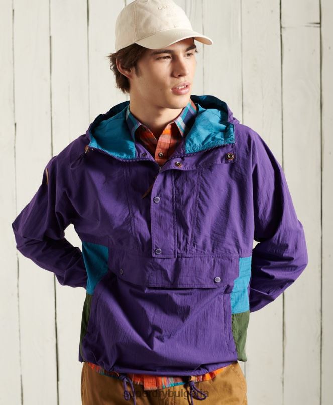 Superdry облекло N00H4639 лилаво мъже планинско ежедневно яке