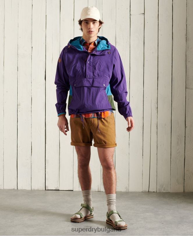 Superdry облекло N00H4639 лилаво мъже планинско ежедневно яке
