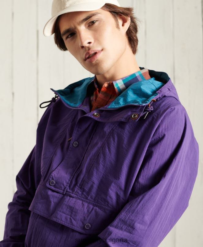 Superdry облекло N00H4639 лилаво мъже планинско ежедневно яке