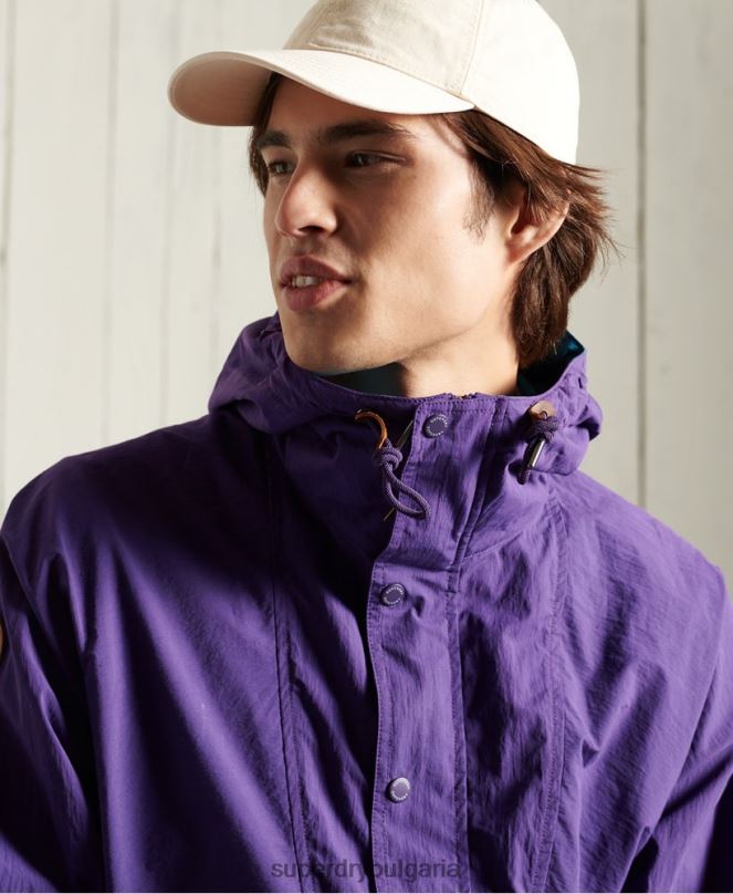 Superdry облекло N00H4639 лилаво мъже планинско ежедневно яке