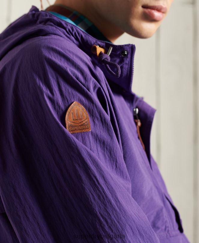 Superdry облекло N00H4639 лилаво мъже планинско ежедневно яке