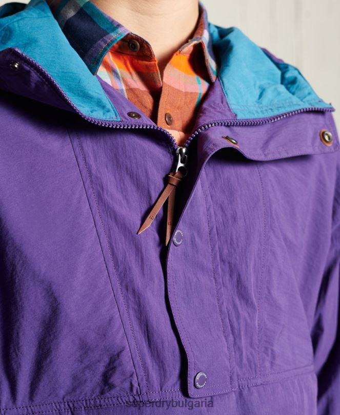 Superdry облекло N00H4639 лилаво мъже планинско ежедневно яке
