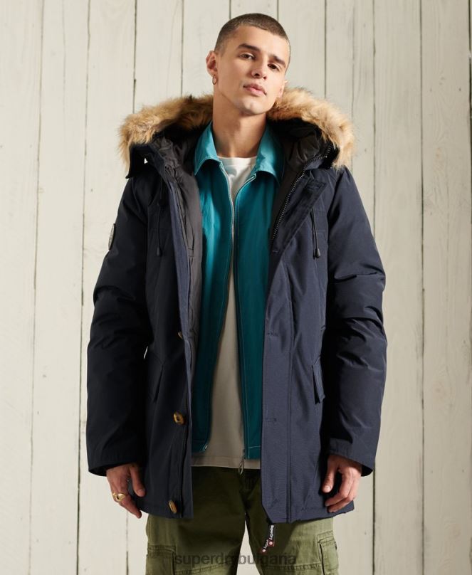 Superdry облекло N00H4642 военноморски флот мъже пухено яке новобранец