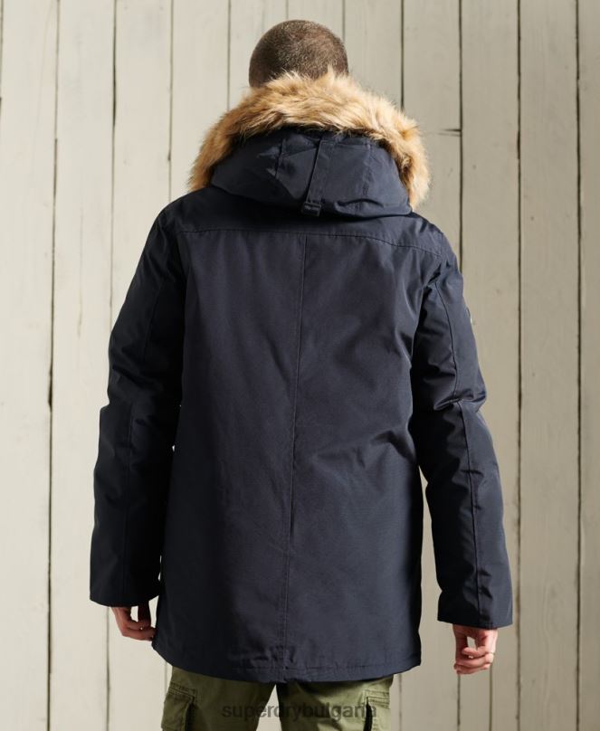 Superdry облекло N00H4642 военноморски флот мъже пухено яке новобранец