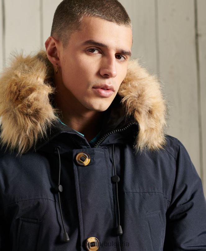 Superdry облекло N00H4642 военноморски флот мъже пухено яке новобранец
