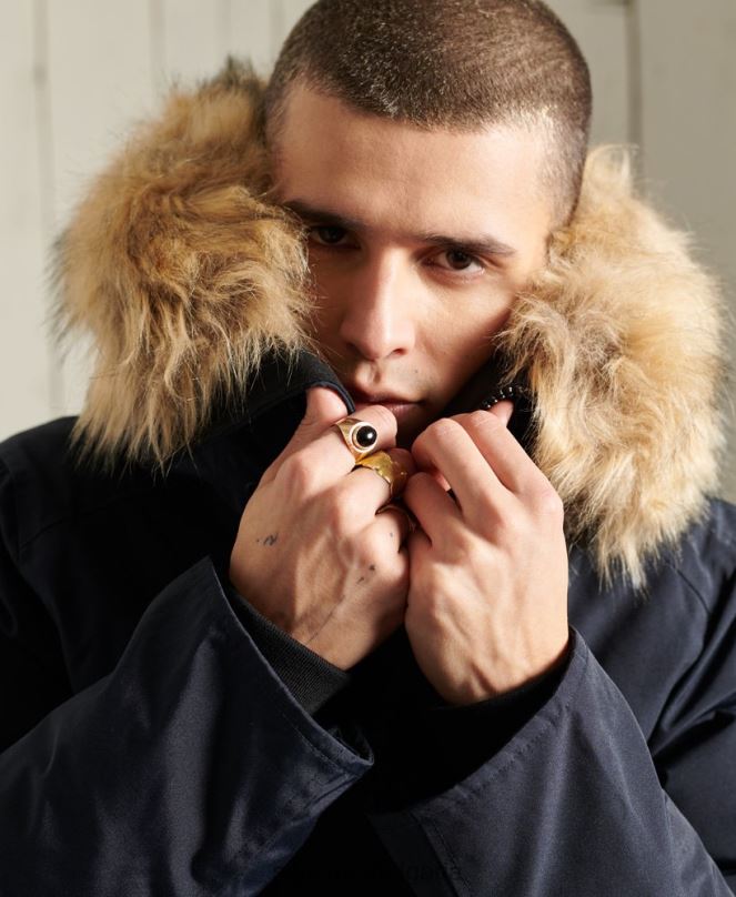 Superdry облекло N00H4642 военноморски флот мъже пухено яке новобранец