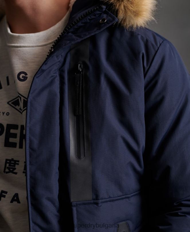 Superdry облекло N00H4646 военноморски флот мъже бомбър яке Everest