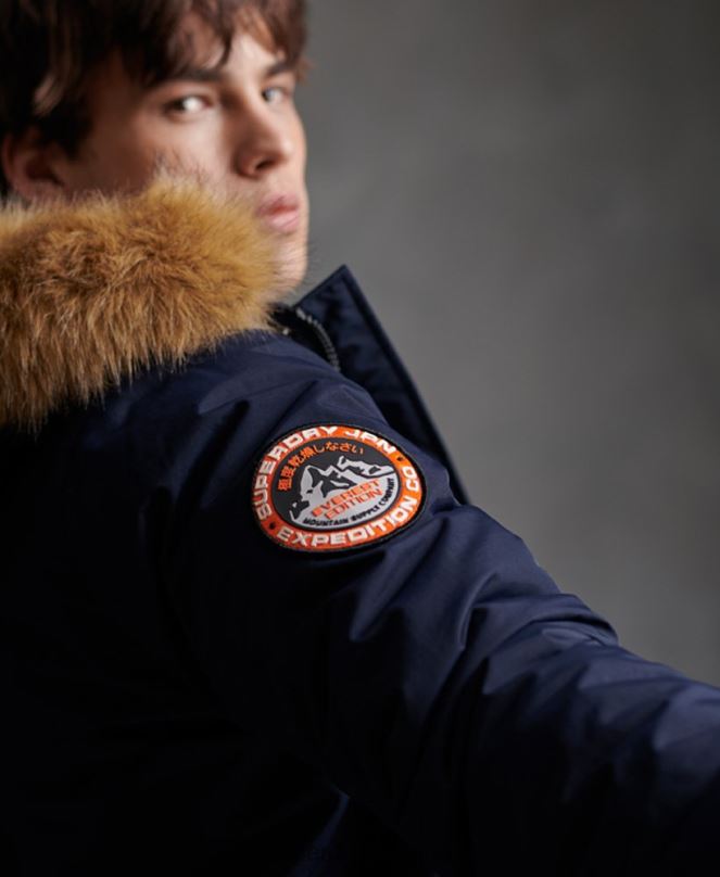 Superdry облекло N00H4646 военноморски флот мъже бомбър яке Everest