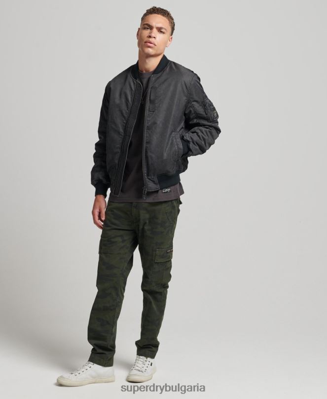 Superdry облекло N00H4647 тъмно сив мъже винтидж яке ma1 бомбър