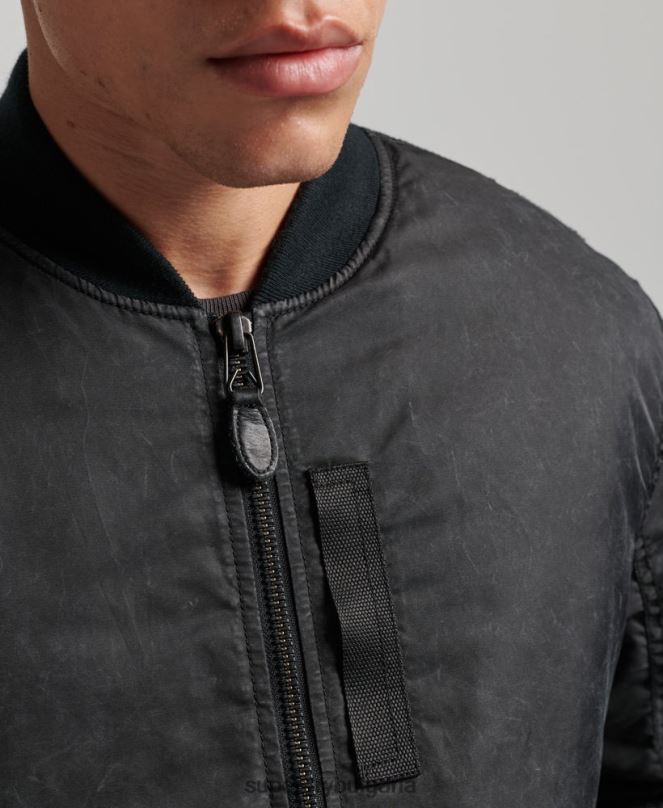 Superdry облекло N00H4647 тъмно сив мъже винтидж яке ma1 бомбър
