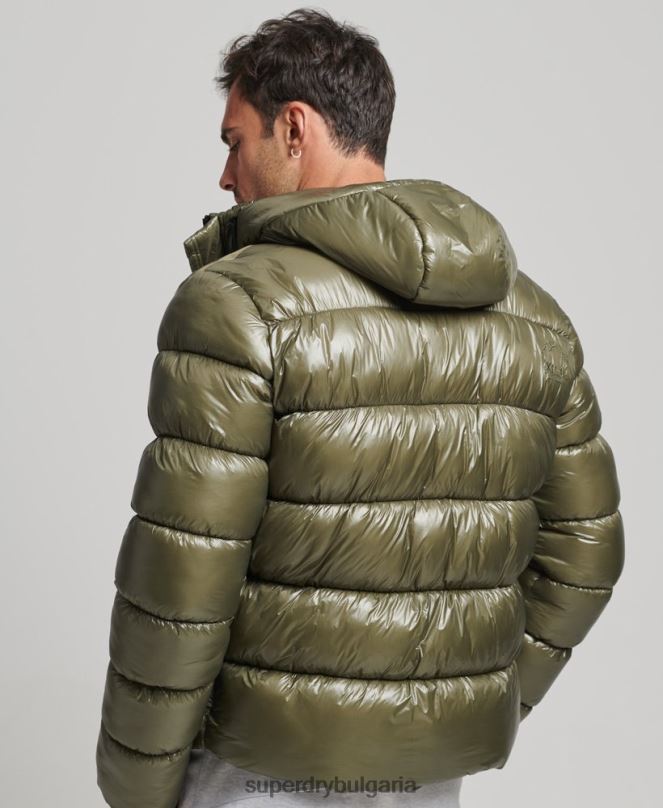 Superdry облекло N00H4648 зелено мъже xpd спортно луксозно пухено яке