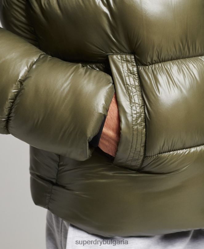 Superdry облекло N00H4648 зелено мъже xpd спортно луксозно пухено яке