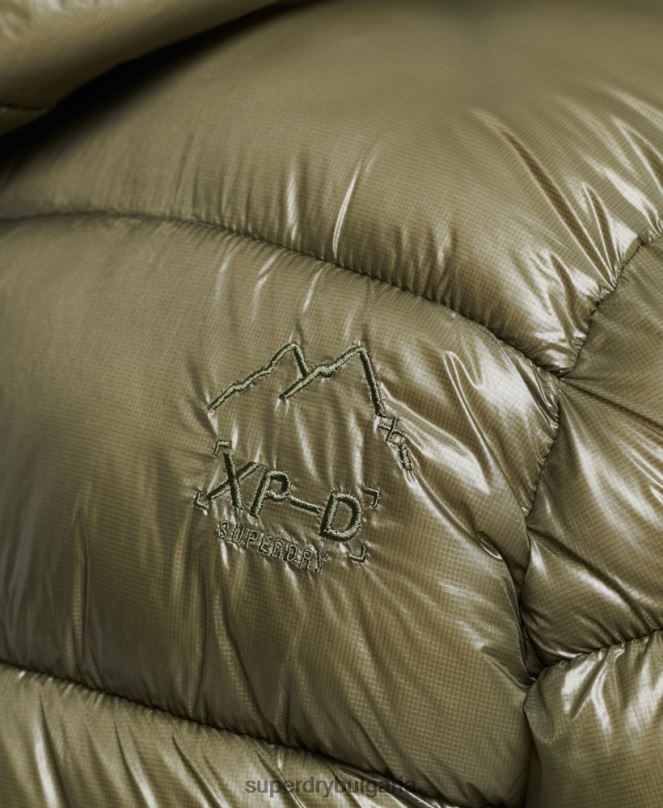 Superdry облекло N00H4648 зелено мъже xpd спортно луксозно пухено яке