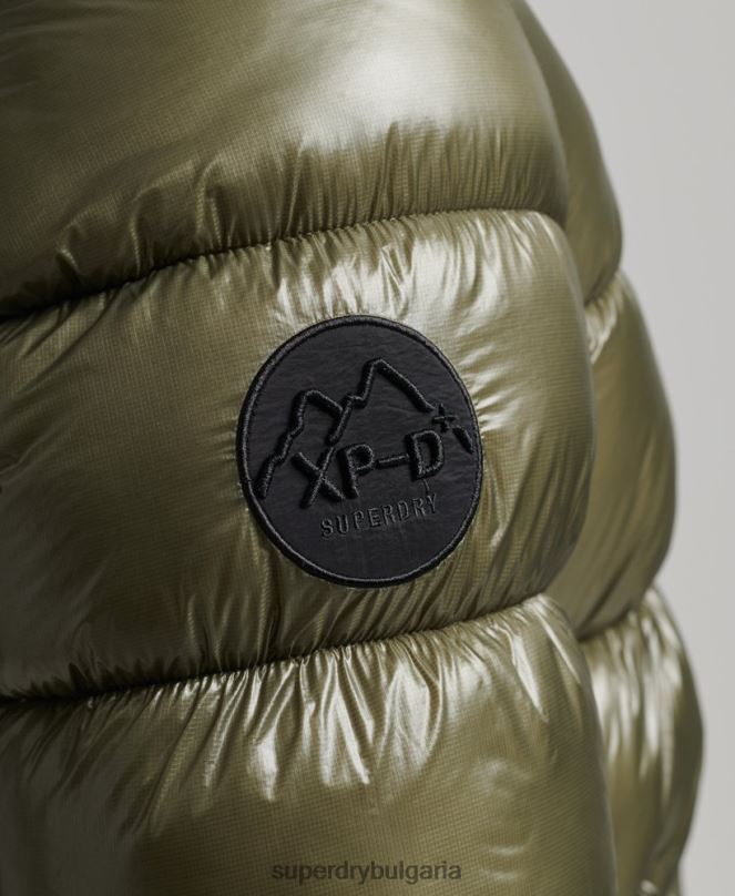 Superdry облекло N00H4648 зелено мъже xpd спортно луксозно пухено яке