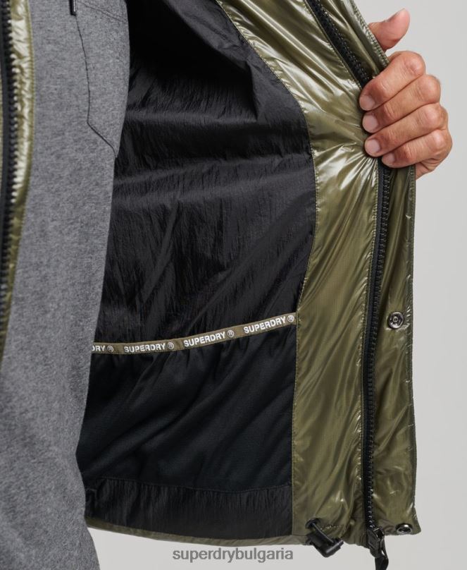 Superdry облекло N00H4648 зелено мъже xpd спортно луксозно пухено яке