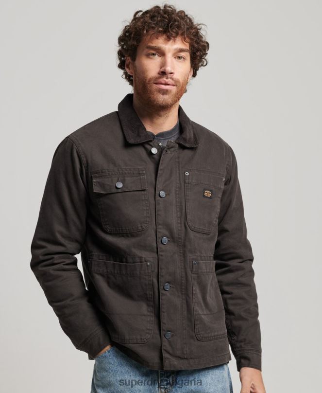 Superdry облекло N00H4649 кафяво мъже работно облекло яке ранчо
