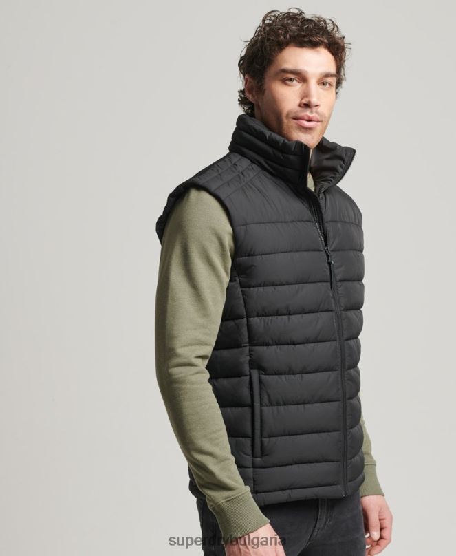 Superdry облекло N00H4651 черен мъже студио fuji gilet