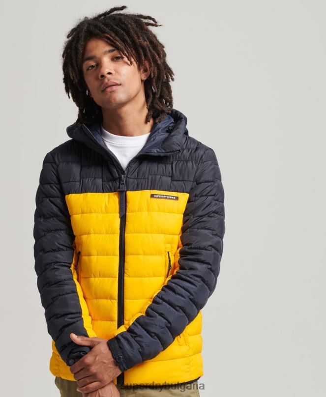 Superdry облекло N00H4655 жълто мъже Експедиционно радарно ватирано микс яке fuji