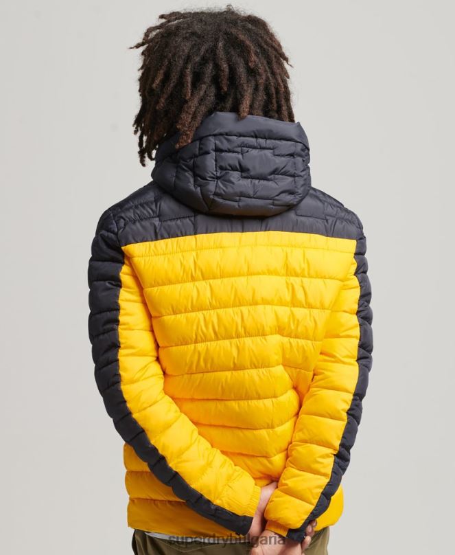 Superdry облекло N00H4655 жълто мъже Експедиционно радарно ватирано микс яке fuji