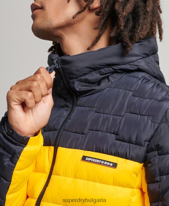Superdry облекло N00H4655 жълто мъже Експедиционно радарно ватирано микс яке fuji