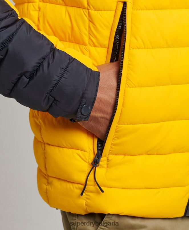 Superdry облекло N00H4655 жълто мъже Експедиционно радарно ватирано микс яке fuji